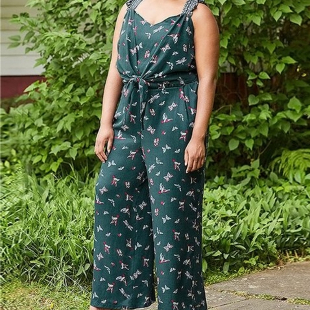 Green Insects Evergreen Dream Jumpsuit